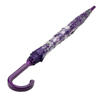 Зонт женский трость (Фиолетовый леопард) Fulton