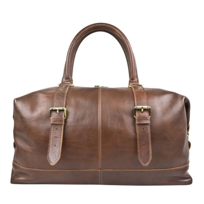 Кожаная дорожная сумка Campora Premium brown Carlo Gattini