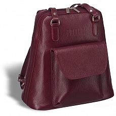Женская сумка-рюкзак трапециевидной формы Beatrice (Биатрис) relief cherry Brialdi