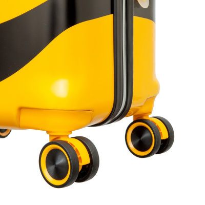 Детский чемодан-тележка, чёрный-желтый Verage