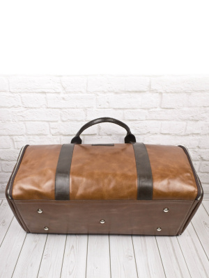 Кожаный портплед / дорожная сумка Torino Premium 
cog/brown Carlo Gattini