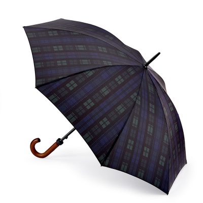 Зонт мужской трость (Черная клетка) Fulton