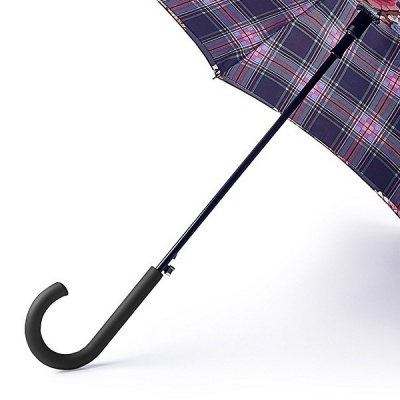Зонт женский трость автомат (Клетка) Fulton