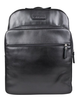 Кожаный рюкзак для ноутбука, черный Carlo Gattini