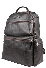 Кожаный рюкзак, темно-коричневый Carlo Gattini
