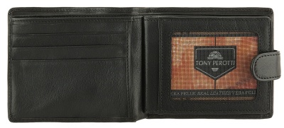 Мужской кошелек, черный Tony Perotti