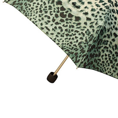 Зонт женский в 3 сложения (Зеленый леопард) Fulton
