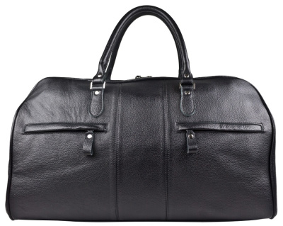 Кожаная дорожная сумка, черная Carlo Gattini