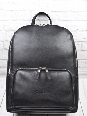 Женский кожаный рюкзак Vicenza Premium black Carlo Gattini