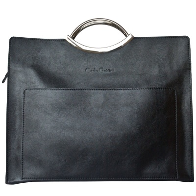 Кожаная женская сумка, черная Carlo Gattini