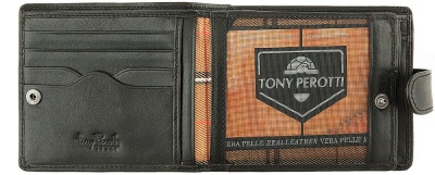 Мужской кошелёк, черный Tony Perotti