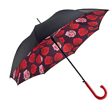 Зонт женский трость (Красные розы) Fulton