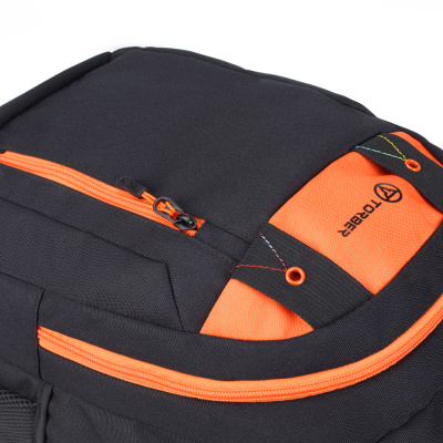 Рюкзак TORBER CLASS X, черный с оранжевой вставкой