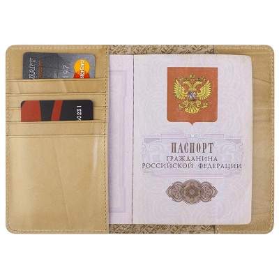 Обложка для паспорта, бежевая Alexander TS