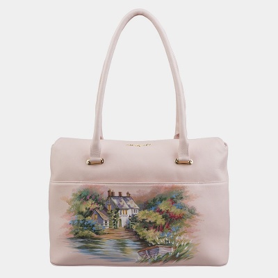 Женская сумка с росписью, розовая Alexander TS