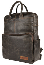 Кожаная сумка-рюкзак Taranto brown Carlo Gattini