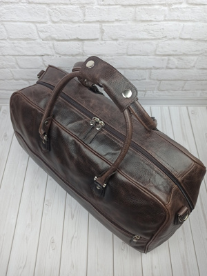 Кожаная дорожная сумка, коричневая Carlo Gattini