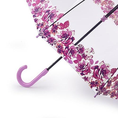 Зонт женский трость (Малиновый цветок) Fulton