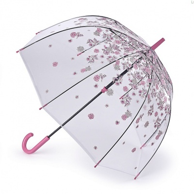 Зонт женский трость розовый Fulton