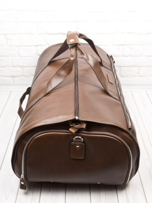 Кожаный портплед / дорожная сумка Milano Premium 
brown Carlo Gattini
