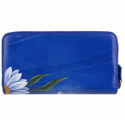 Женское портмоне с росписью, синее Alexander TS