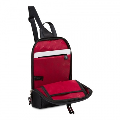Рюкзак с одним плечевым ремнем, черный/красный SwissGear