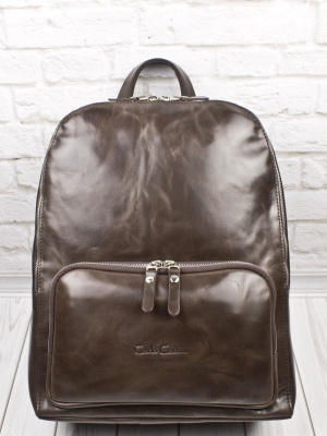 Женский кожаный рюкзак Vicenza Premium brown Carlo Gattini