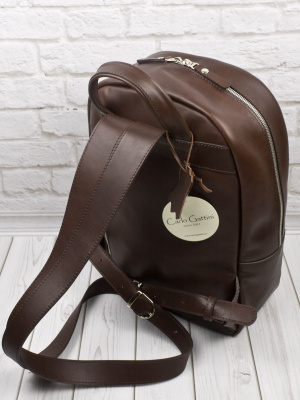Женский кожаный рюкзак Albiate Premium brown Carlo Gattini