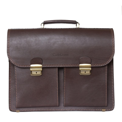 Кожаный портфель, коричневый Carlo Gattini