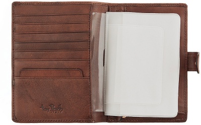 Мужской кошелёк + обложка, коричневая Tony Perotti