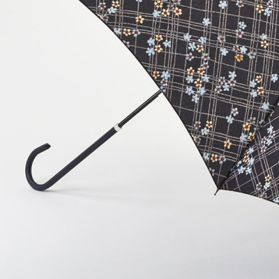 Зонт женский трость (Клетка с цветами) Fulton