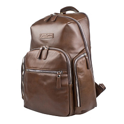 Кожаный рюкзак Bertario Premium brown Carlo Gattini