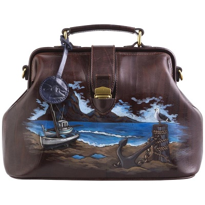 Женская сумка с росписью, оливковая Alexander TS