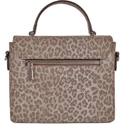 Классическая женская сумка среднего размера BRIALDI Agata (Агата) velour leopard