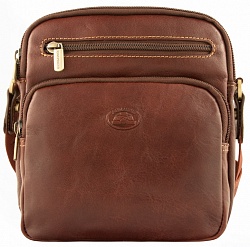 Мужская сумка через плечо, коричневая Tony Perotti