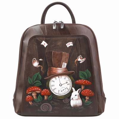 Женский рюкзак с росписью, коричневый Alexander TS