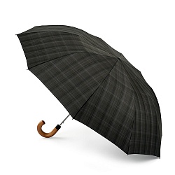 Зонт мужской полуавтомат (Серая клетка) Fulton