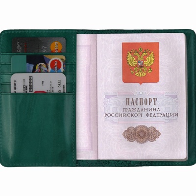 Обложка для паспорта, зеленая Alexander TS