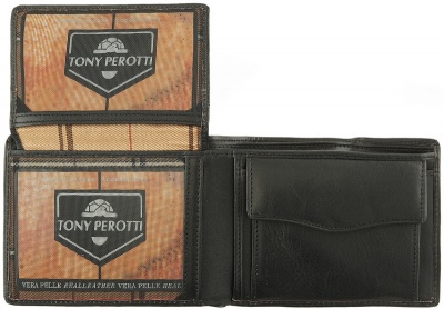 Мужской кошелёк, черный Tony Perotti