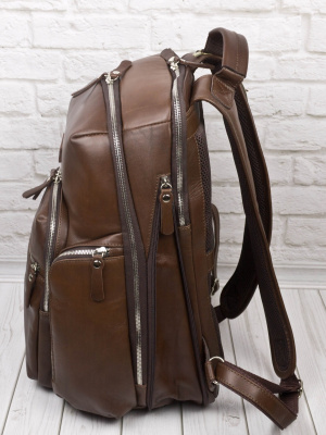 Кожаный рюкзак Bertario Premium brown Carlo Gattini