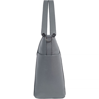 Мягкая женская сумка среднего размера BRIALDI Olivia (Оливия) relief grey