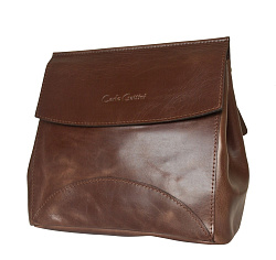 Кожаная женская сумка Rossano brown Carlo Gattini