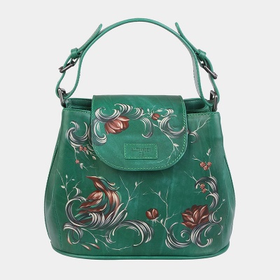 Женская сумка с росписью, зеленая Alexander TS