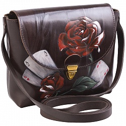 Женская сумка-клатч с росписью, коричневая Alexander TS