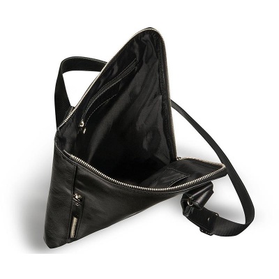 Кожаная сумка через плечо Gaeta (Гаета) black Brialdi
