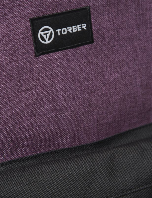 Рюкзак TORBER GRAFFI, фиолетовый с карманом черного цвета