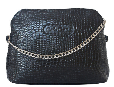 Кожаная женская сумка Asolo black Carlo Gattini