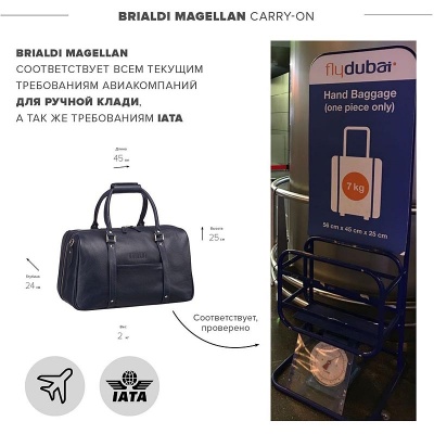 Дорожно-спортивная сумка трансформер Magellan (Магеллан) relief navy Brialdi