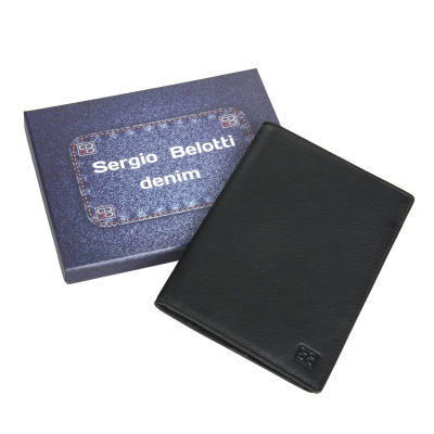Обложка для паспорта, черная Sergio Belotti