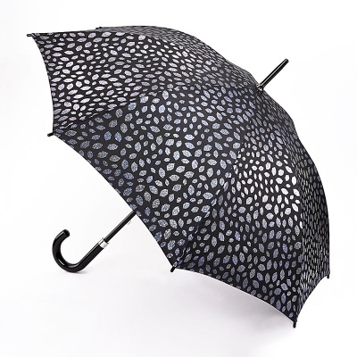 Зонт женский трость (Губы серебро) Fulton